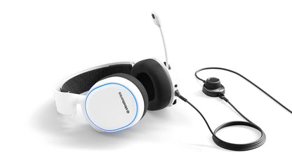 SteelSeries Arctis 5 Gaming Headset - RGB Illumination - DTS Headphone: X v2.0 Surround for PC and PlayStation 5, PS4 - White
