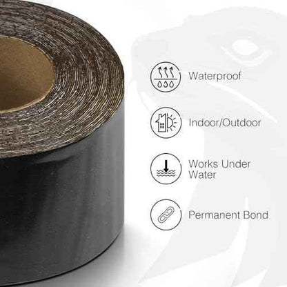 Black RV Roof Sealant Tape, 2" x 10' Waterproof Repair Seal Tape ? Extra Thick, UV-Resistant, Weatherproof Patch for Permanent Leak Sealing on RVs, Trailers, and Mobile Homes