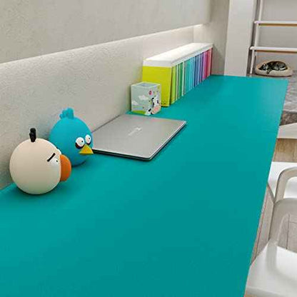 Decotalk Green Peel and Stick Wallpaper for Cabinets Contact Paper Green Wallpaper Removable Contact Paper Self Adhesive Wall Paper Roll Teal Wallpapers Solid Color Vinyl Wallpapers Modern 12"x120"