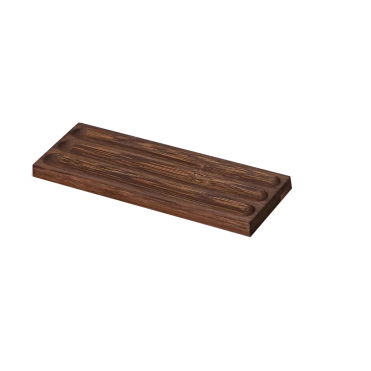 JUTSTJUKO Pen holder Organizer of Office desks,Walnut Desk Pen Stand,Wave Pen Tray Accessory,Teacher Gifts,Suitable for School,Home,Desktop Office Art Accessories (Walnut, 3 Grid)