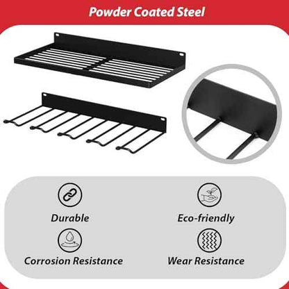 Power Tool Organizer With Charging Station, Wall Mount Drill Holder, Screwdriver and Battery Organizer, Heavy Duty Rack for Garage, Workshop, Tool Room, Workbench