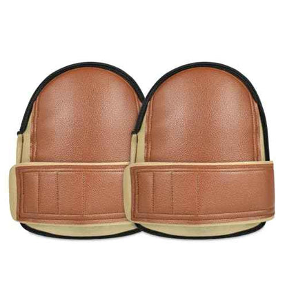 Safety Knee Pads for Work Super Soft Leather Knee Protector For Construction, Garden, Clean, Floor and Garage, Large Size in Pairs (Dark Khaki)