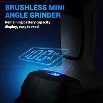 Brushless Angle Grinder Tool,20V Portable Angle Grinder with 5-Cutting Discs 28000rpm,Power Angle Grinder for Wood Metal Stone Concrete