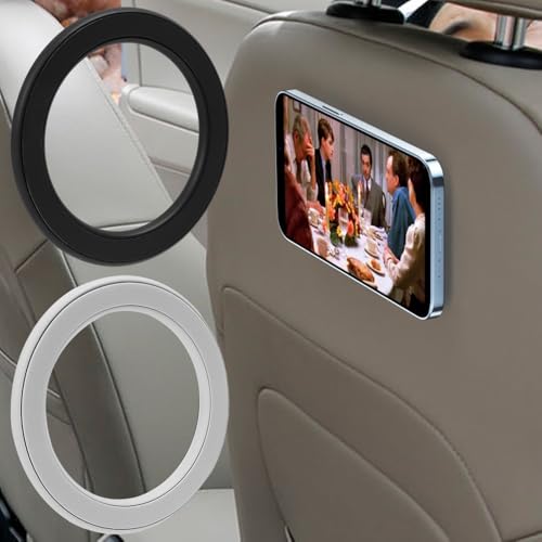 1pcs Magnetic Wall Mobile Phone Holder Stand for Wireless Charging Car Cellphone Stand Magnet Stands,Diameter58mm thick3.8mm (Black) (White)