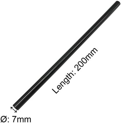 TrendBox Pack of 100 Black 7mmx200mm - Hot Melt Glue Sticks Strips Melting Adhesive for Handmade Craft DIY Home Office Project Craftwork Fix & Repairs