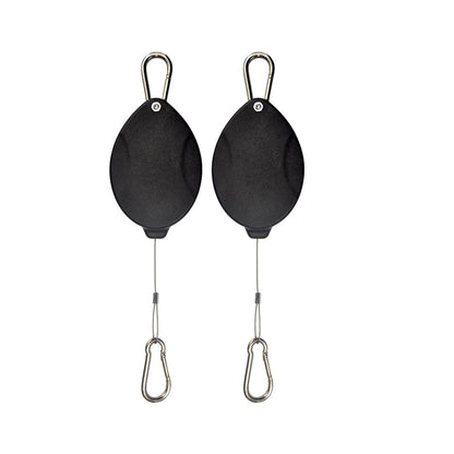 Lythor Retractable Plant Hanger, Set of 2 Plant Hook Pulley with Stainless Steel Rope Reaching to a Length of 63 Inches and Carrying 44 Pounds, Easy for Hanging, Plant Watering or Bird Feeding
