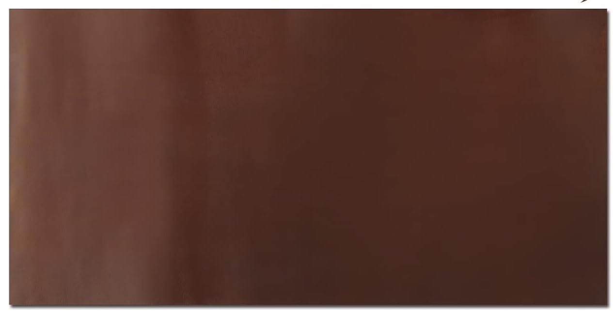 Genuine Cowhide Leather Brown Color 12'' X 24" Sheets for Crafts 1.8-2.0 mm Thickness Pre Cut Pieces for Tooling, Art, Sewing, Hobby for Cutting and Engraving Machines