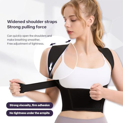 Back Brace Posture Corrector for Women and Men,Adjustable Shoulder Straightener,Used for correcting posture and scoliosis