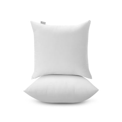 Acanva Throw Pillow Inserts for Bed Couch Sofa, Ultra Soft Polyester Filling for Decorative Cushion Square Sham Form, 18"x18"-4 Pack, White 4 Count