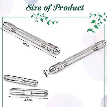 Double Ended Pin Vise DIY Hand Drill Pin Vise Resin Drill Wire Twisting Tools with Copper Collet Copper Jewelry Making Tools for DIY Hairpin Keychain Bracelets Necklace