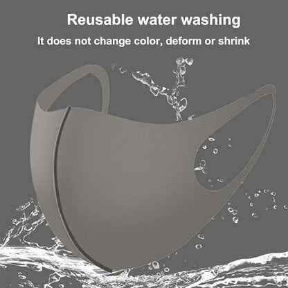 Medi-sky 3D Washable Masks for Adults, Dustproof Elastic Cloth Ear Straps Breathable Face Mask 6 Pack Grey