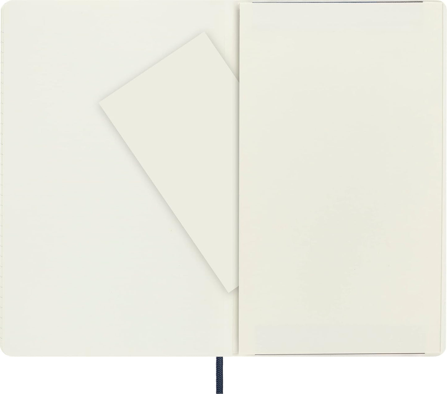 Moleskine Classic Notebook, Soft Cover, Large (5" x 8.25") Ruled/Lined, Sapphire Blue, 192 Pages