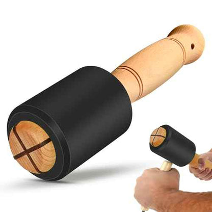 Wood Carving Mallet 15 oz - Non-Slip Urethane Head Woodworking Hammer for Chisels & Carving Tools (Black)