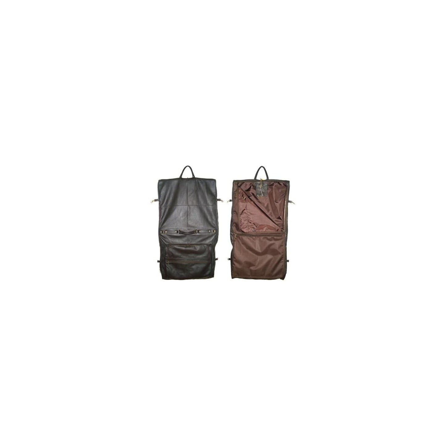 Maykoosh Leather Garment Bag - Top Grain Cowhide Three-Suit Travel Carry On