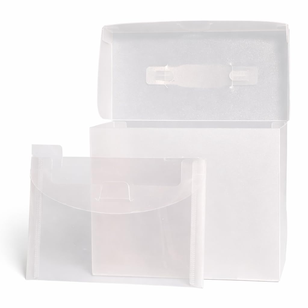 The Organized Option 5x7 File Master, Storage Box with 5 Flip Flap Tabbed Divider Pockets for Photos, Cards and Craft Supplies