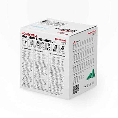 Howard Leight by Honeywell Maximum Lite Low Pressure Disposable Foam Earplugs, 200-Pairs (LPF-1), Green