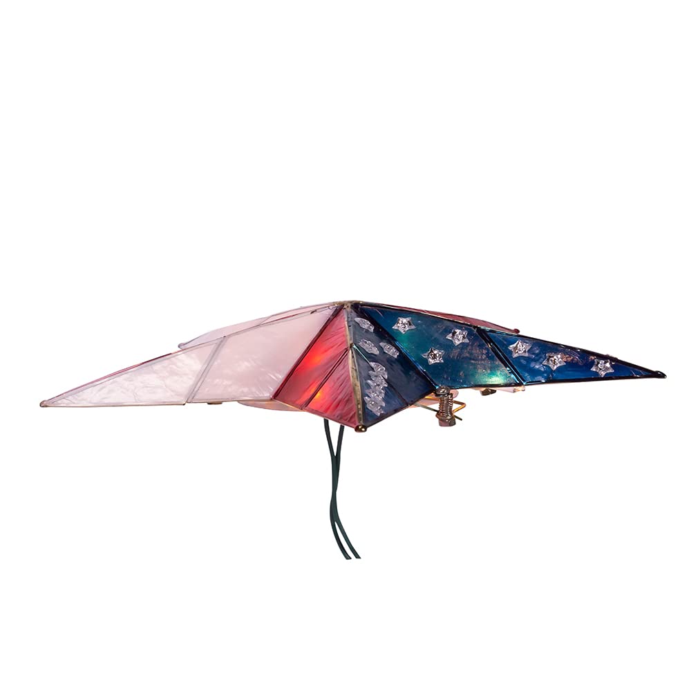 Kurt Adler UL 10L Capiz American Flag Inspired Star Treetop