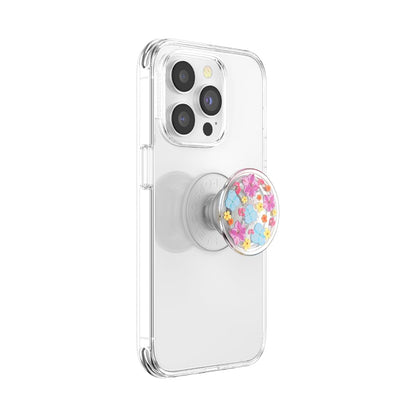 PopSockets Phone Grip for MagSafe with Kickstand, Magnetic Stand, Swappable Top, Secure Hold for iPhone MagSafe Cases, Phone & Tablet Grip - Clear