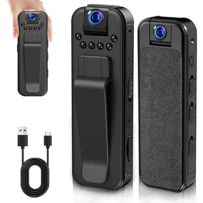Hidden Body Camera HD 1080P Mini Body Came with Night Vision Wearable Camcorder with 180¡Æ Rotatable Lens and Sturdy Clips Small Video Recorder for Security, Indoor, Outdoor