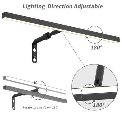 2 Pack Picture Lights for Paintings Plug in, 16" 4W Adjustable LED Picture Light Art Light with Timer, Remote Control Gallery Wall Light for Picture Display Frame Dartboard Art Work (Black)