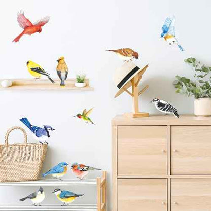 DECOWALL DS2-8042 Little Birds Wall Stickers Wall Decals Peel and Stick Removable Wall Stickers for Kids Nursery Bedroom Living Room (Small)
