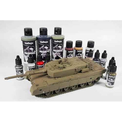 Vallejo - Surface Primer Color | White Acrylic Primer 18 ml (0.6 fl.oz.) | Matte Finish and Fast Drying | Perfect for Airbrushing and Great Adhesion to Figurines and Scale Models