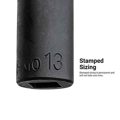 Capri Tools 3/8 in. Drive 10 mm Semi-Deep Impact Socket