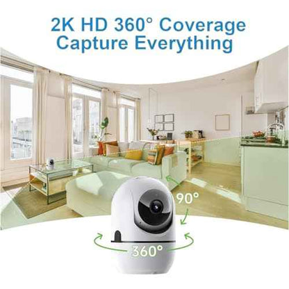 Indoor Security Camera, 5G&2.4G WiFi Security Cameras Indoor for Home Security, Pan/Tilt Baby Monitor/Dog/Pet Camera with Phone App Motion Sensor & Night Vision. TF/CloudStorage (2Pack)