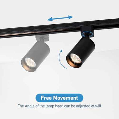 Plug in Track Lighting with Power Cord, 4-Light GU10 Track Lighting Kit with Track Rail, Modern Kitchen LED Track Lighting Fixtures Ceiling Wall Spot Light, 13FT Plug Cord, Black (No Bulbs)