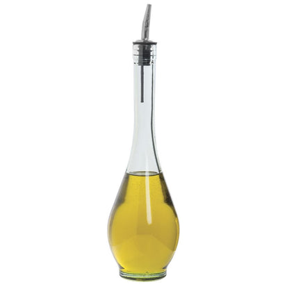 TableCraft H931 Siena 16 Oz. Green Tint Glass Oil Bottle