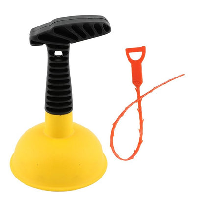 Sink Plunger, Mini Plunger with Short Handle & Drain Clog Remover, Easy to Use Powerful Unclogging Tool for Kitchen Sink, Shower Tub, Bathroom Drains, Bath