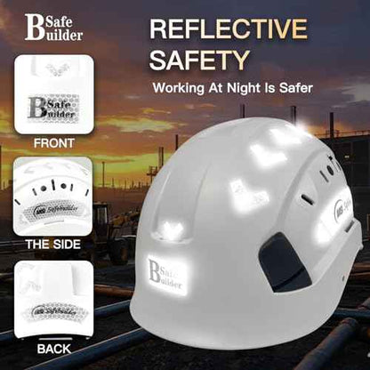Construction Safety Helmet ABS Hard Hat Adjustable Ventilation System Hardhats Industrial Work Head Protection for Men Certified ANSI/ISEA Z89.1