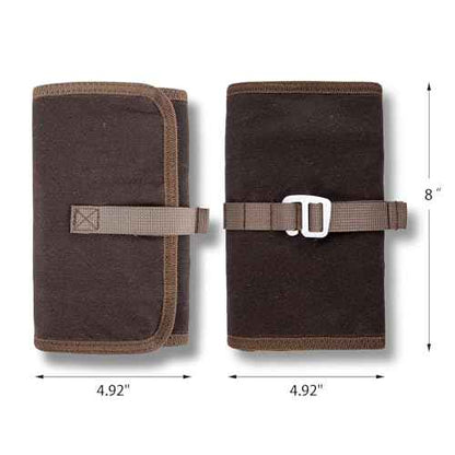 Pocket Knife Display Case | EDC Roll-Up Tool Bag, Folding Knives Roll Bag Organizer for Notebook Lovers | Multi-Pocket with Elastic Loops, Storage knifes Pouch for Camping and Outdoor Use