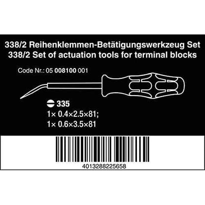 338/2 Set of actuation tools for terminal blocks, 2 pcs