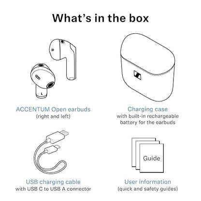 Sennheiser ACCENTUM Open Wireless Earbuds - Open Ear Buds Design, Dynamic Sound & Bluetooth 5.3, IPX4 Splash Protection, 28 Hours Battery Life, USB-C Charging Case, Music, Phone Calls, Travel, Pink
