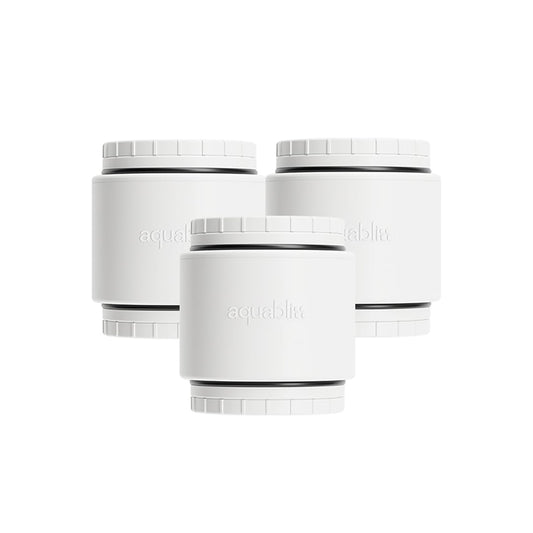 AquaBliss HD Multi Stage Shower Filter Replacement Cartridge for SF400 & SF500-48x Heavy Duty Detox Power. Kiss Itching, Breakage & Dullness Goodbye. Reduce Rust, Chlorine, Toxins. 3-Pack (SFC500)