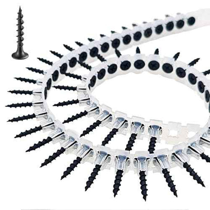 Plastic Chain Belt Drywall Screws 1000pcs #6 * 1-1/4 Drywall to Wood Collated Screw