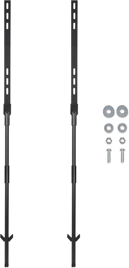 2 Pack 48 inches Metal Yard Sign Stakes, Black Yard Sign Holder, Sturdy Rustproof Traffic Signs Posts, for Outdoor Lawn Garden Parking Garage, Fits 10x14 Inch Signs (not Included)