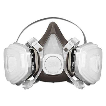 3M Half Facepiece Disposable Respirator Assembly 53P71, NIOSH Approved, (OV/P95), L, Permanently Attached Cartridges, 1 Unit