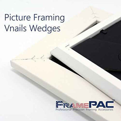 V Nails for Hardwood Picture Frames - 15mm (9/16 Inch) - [400 V-Nail Pack, Loose] - Ultra Strong Vnail Wedges for Picture Framing - Joining Picture Frame Corners
