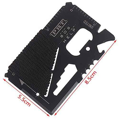 14 in 1 Beer Opener Survival Card Tool,Credit Card Sized Wallet Multitools Gift for Men & Gadgets Tactical Survival Tools (5 PCS)