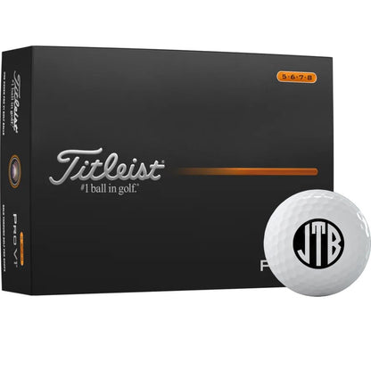 Custom Titleist Pro V1 High Number Golf Balls - 2025 Model (Monogram)