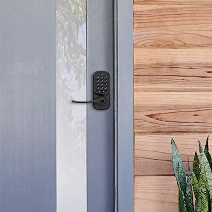 Yale Assure Lever - Keypad Lever Lock (for Doors with no deadbolt) - Keyless Entry with pin Code Unlocking and one-Touch or Auto-Locking - Black Suede