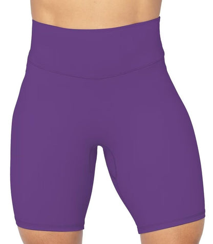 Sunzel No Front Seam High Waist Biker Shorts for Women, Squat Proof Yoga Workout Gym Bike Shorts 8" Inseam Petunia X-Large
