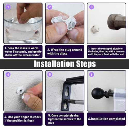Drywall Anchor Repair Kit - Complete Anchor Patch Solution, Drywall Screw Hole Filler for Quick Patching, 30 Pcs Diameter 3.35 Inches