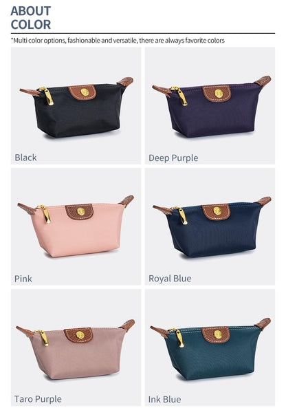 Zitokin Womens Unique Change Purse Vintage Nylon Zip Coin Wallet Mini Bag (Black)
