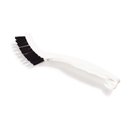 SPARTA Flo-Pac Grout Brush with Nylon Bristles, Scrubber with Handle for Bathroom and Kitchen Tile, 8", White