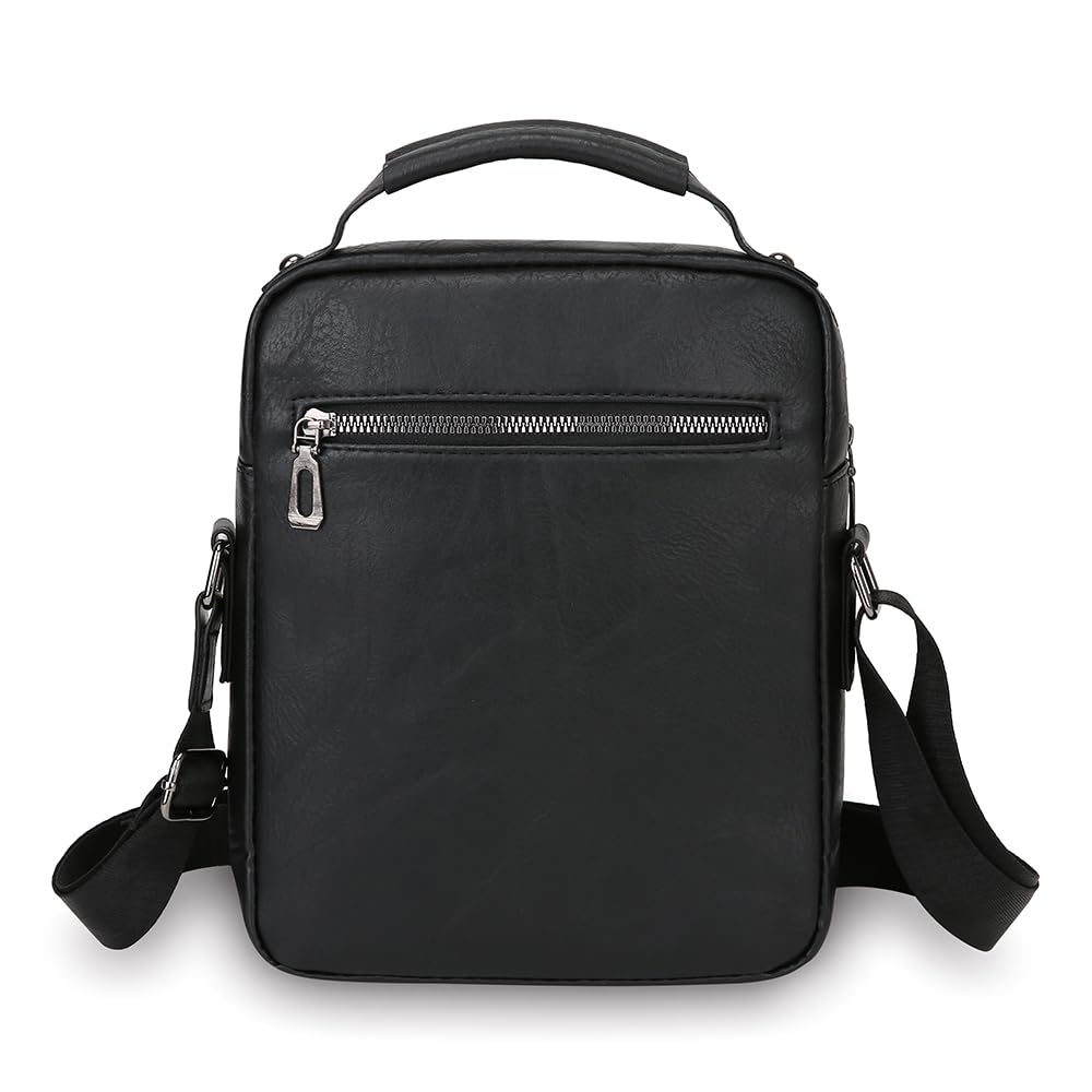 LEBULLBRO Shoulder Bag for Men Crossbody Bags Leather Sling Bag Messenger Bags with Multiple Pockets Business Outdoor