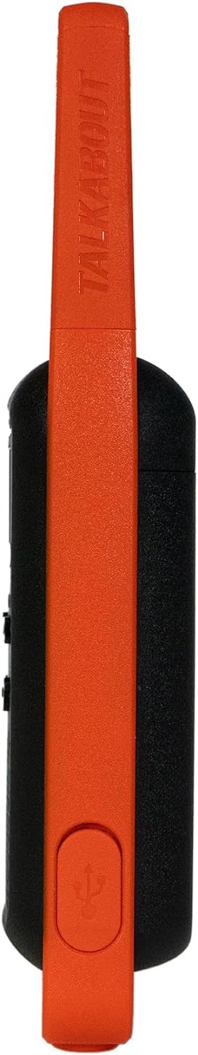 Motorola Solutions, Portable FRS, T210, Talkabout, Two-Way Radios, Rechargeable, 22 Channel, 20 Mile, Black W/Red, 2 Pack