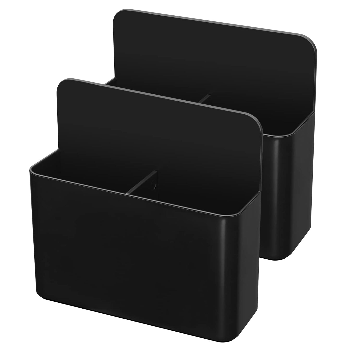 Lidwot Set of 2 Black Strong Magnetic Dry Erase Marker Holders - Pen Holders for Whiteboard, Fridge, Locker, Magnetic Organizer for Office, Kitchen, and School. No Drilling, Nails, or Glue Needed
